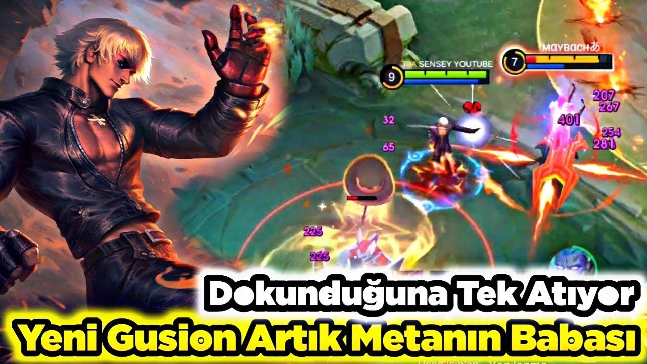 Yenilenen Gusion ARTIK METANIN BABASI GÖRDÜKLERİNİZE İNANAMAYACAKSINIZ Dokunduğuna Tek Atıyor MLBB