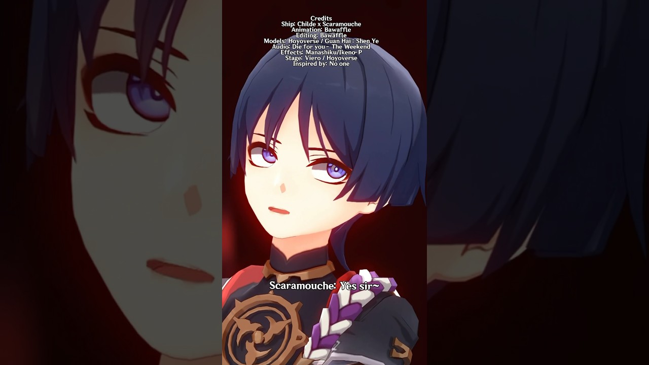 “Yes sir~.” | Childe x Scaramouche #genshin #genshinimpact