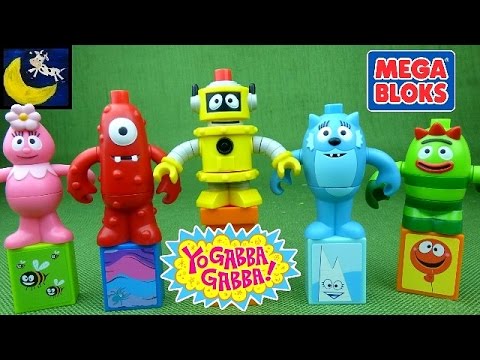 Yo Gabba Gabba Mega Bloks Toys! Foofa Land, Brobee Land, Toodee Land, Muno Land Rare & COMPLETE SET!