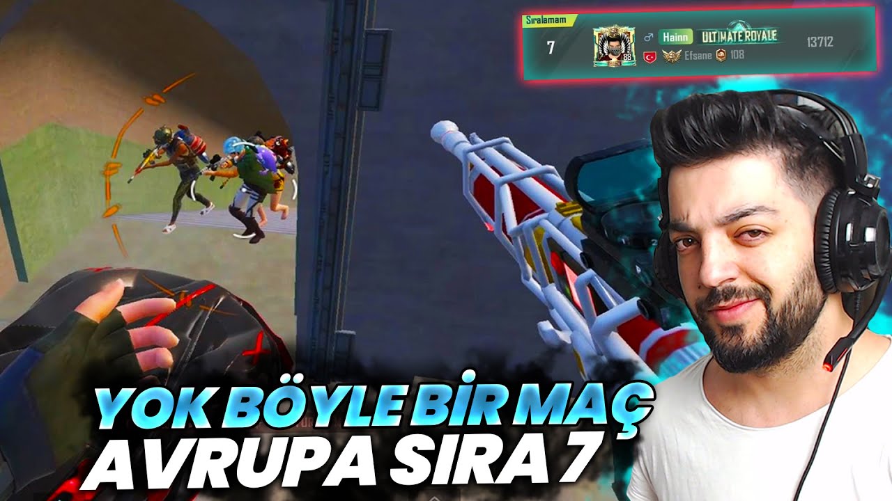 YOK BÖYLE BİR MAÇ !! AVRUPA SIRA 7 DE YARGI - ZİRVE SAVAŞI PUBG Mobile