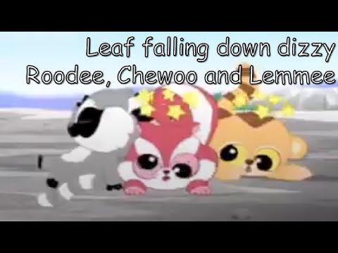 Yoohoo and Friends - Leaf falling down dizzy Roodee, Chewoo and Lemmee