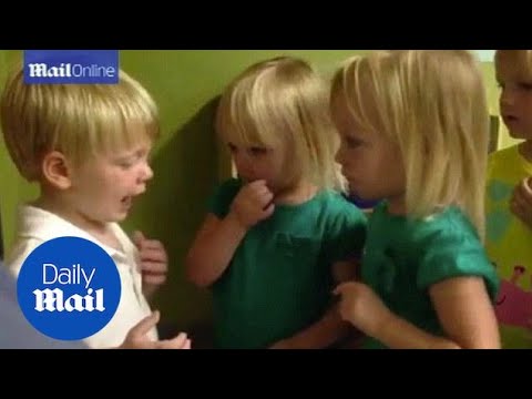 You poked my heart! Adorable boy's reaction during argument - Daily Mail