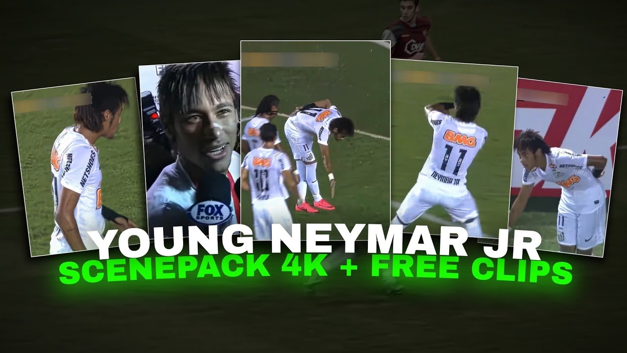 Young Neymar Jr 4K Scenepack Part 3 | FREE Dual CC Clips (No Watermark + TOPAZ)