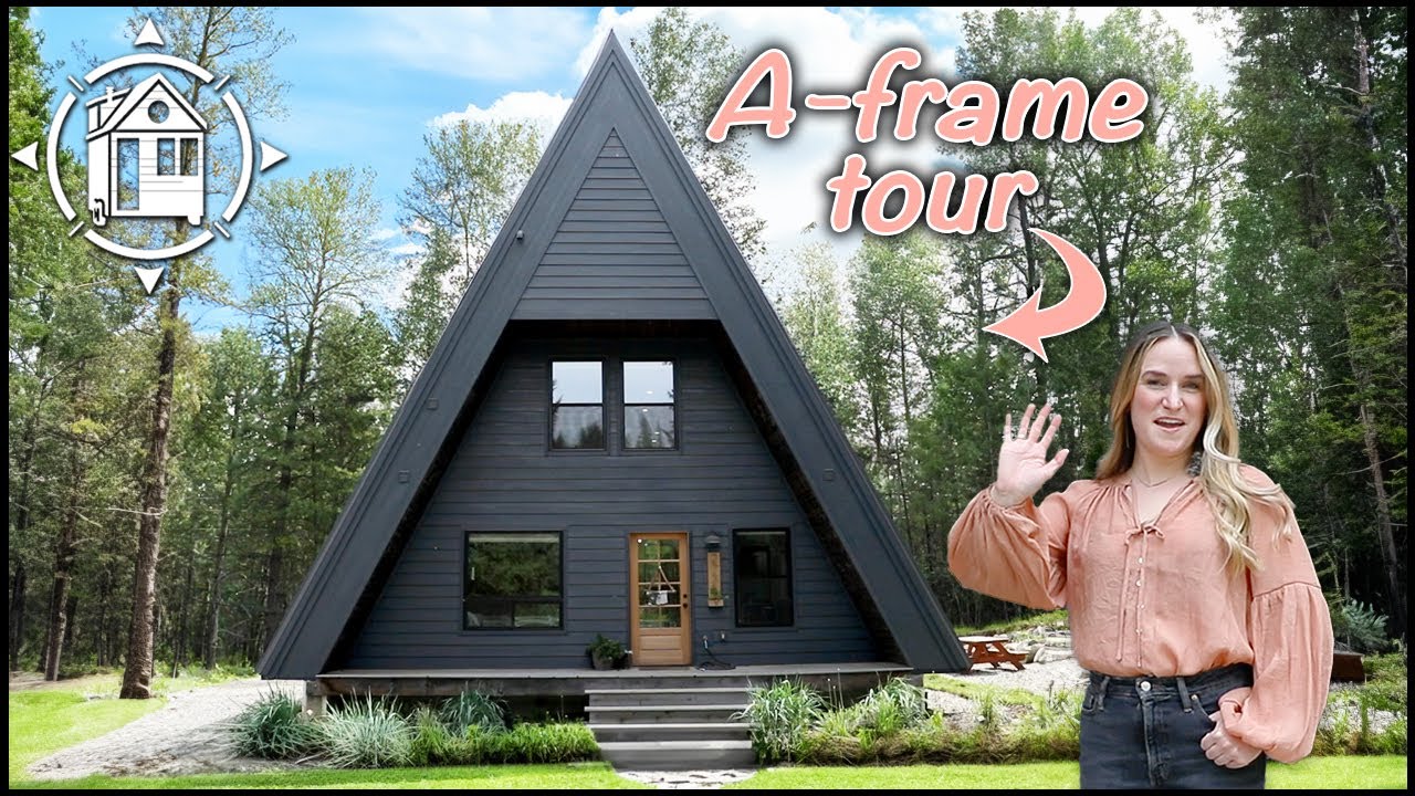Young woman's modern luxury a-frame! Built on a budget