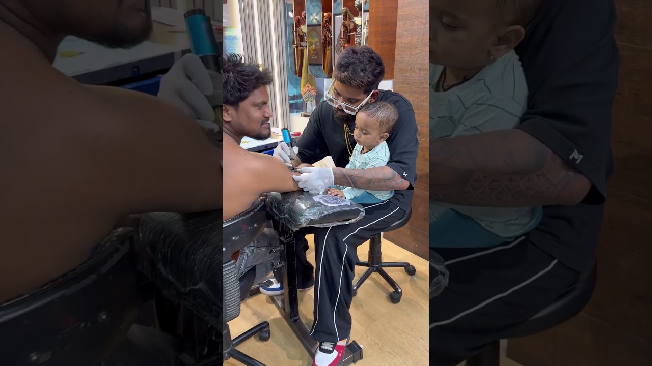 Youngest tattoo artist @maheshchavan