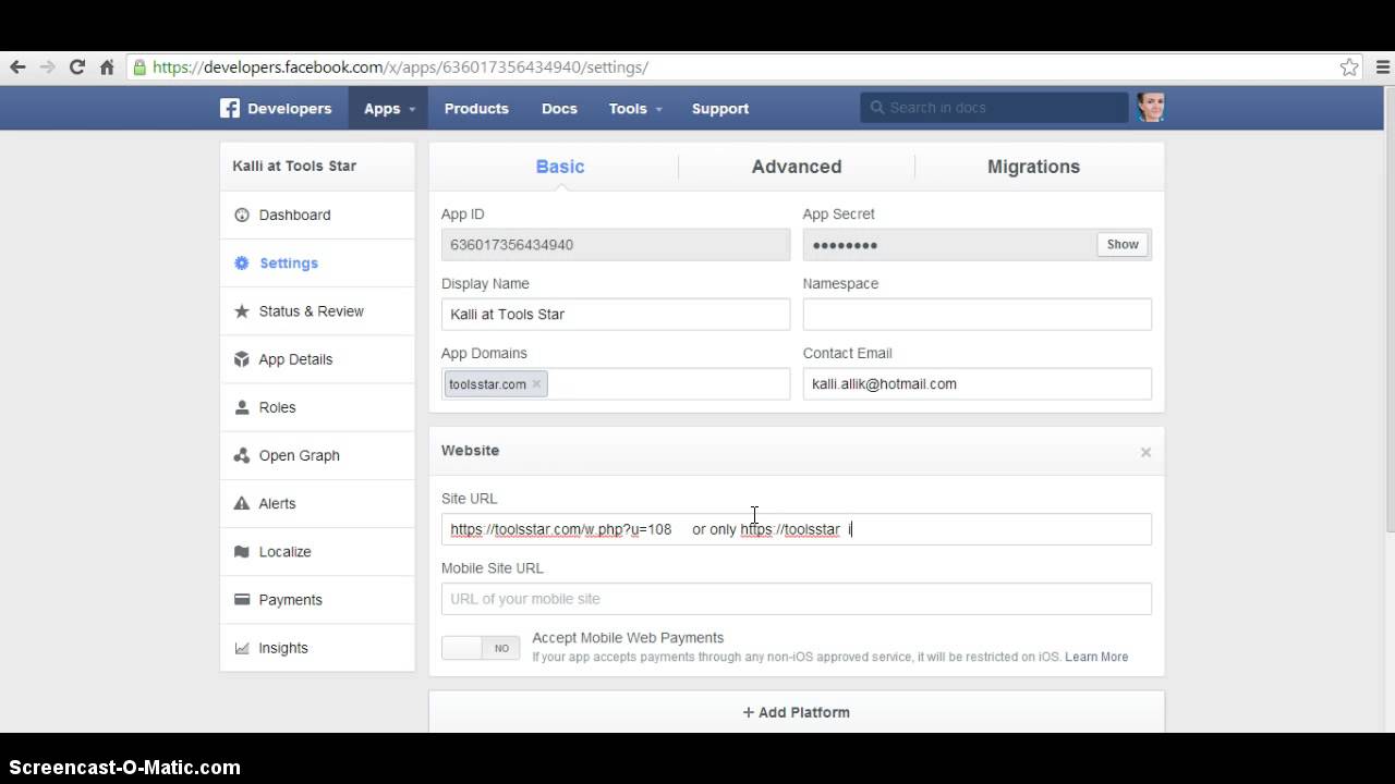 Your Tools Star Webpage