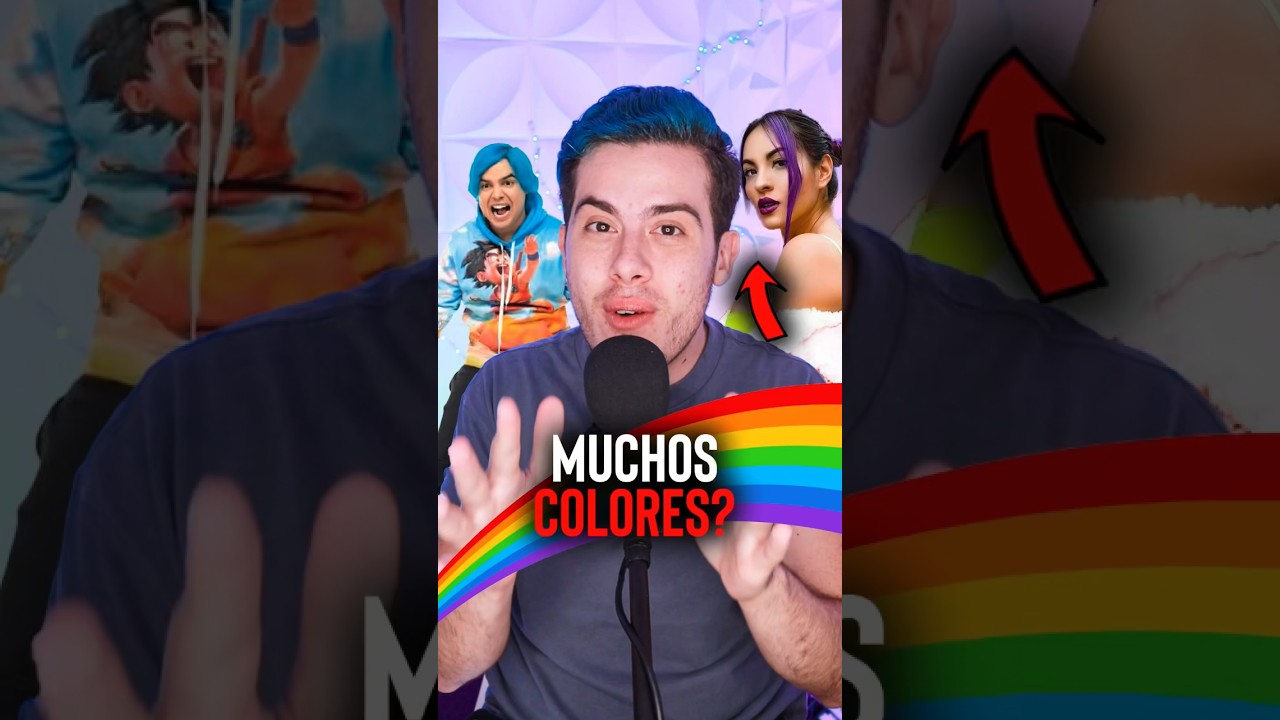 YOUTUBERS CON CABELLO DE COLORES #shorts