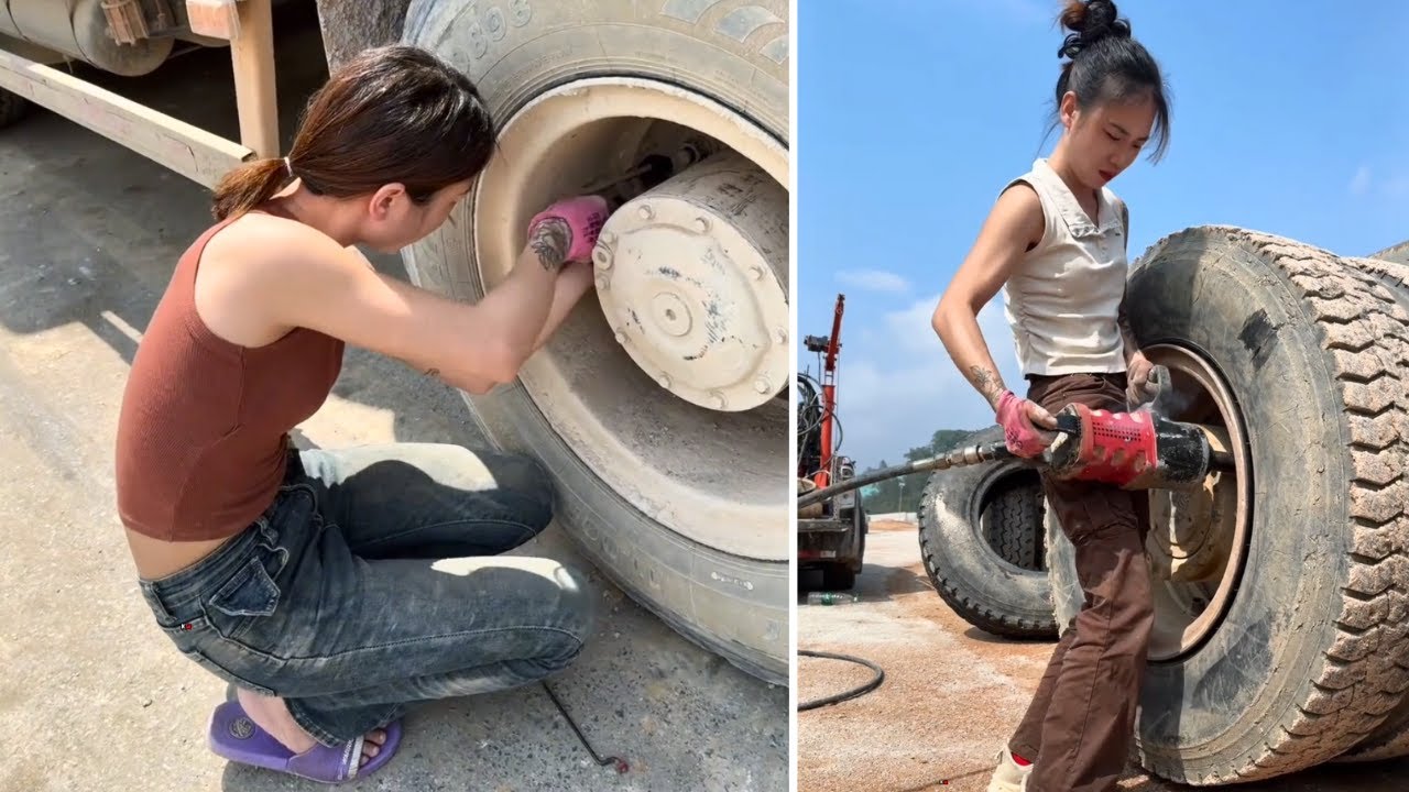Yujie the Female Mechanic Takes On Heavy-Duty Truck Repairs