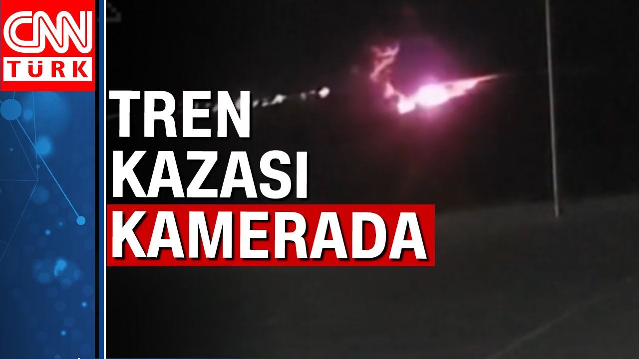 Yunanistan'daki tren kazasında çarpışma anı kamerada