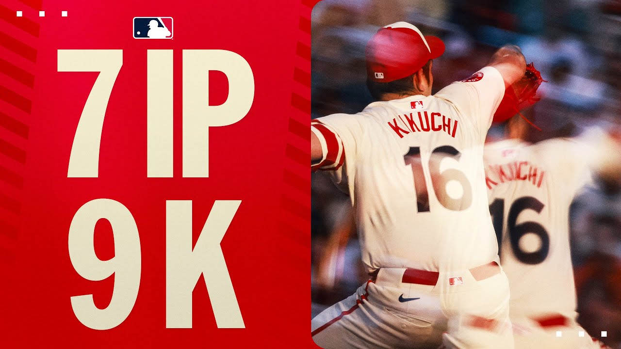 Yusei Kikuchi struck out 9 batters in 7 innings for the Angels! | 菊池雄星ハイライト
