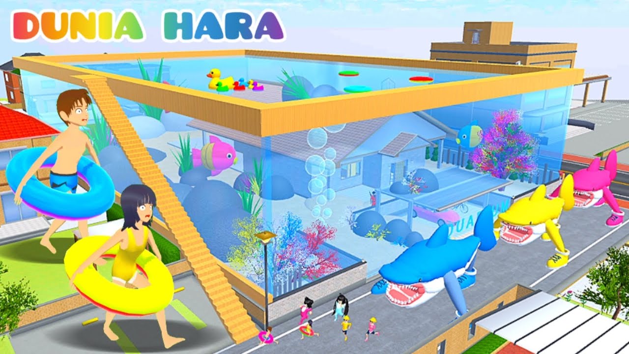 Yuta Mio's House Inside An Aquarium Filled With Giant 3-Colored Tralalelo Tralala 😱 | Hara Sakura...