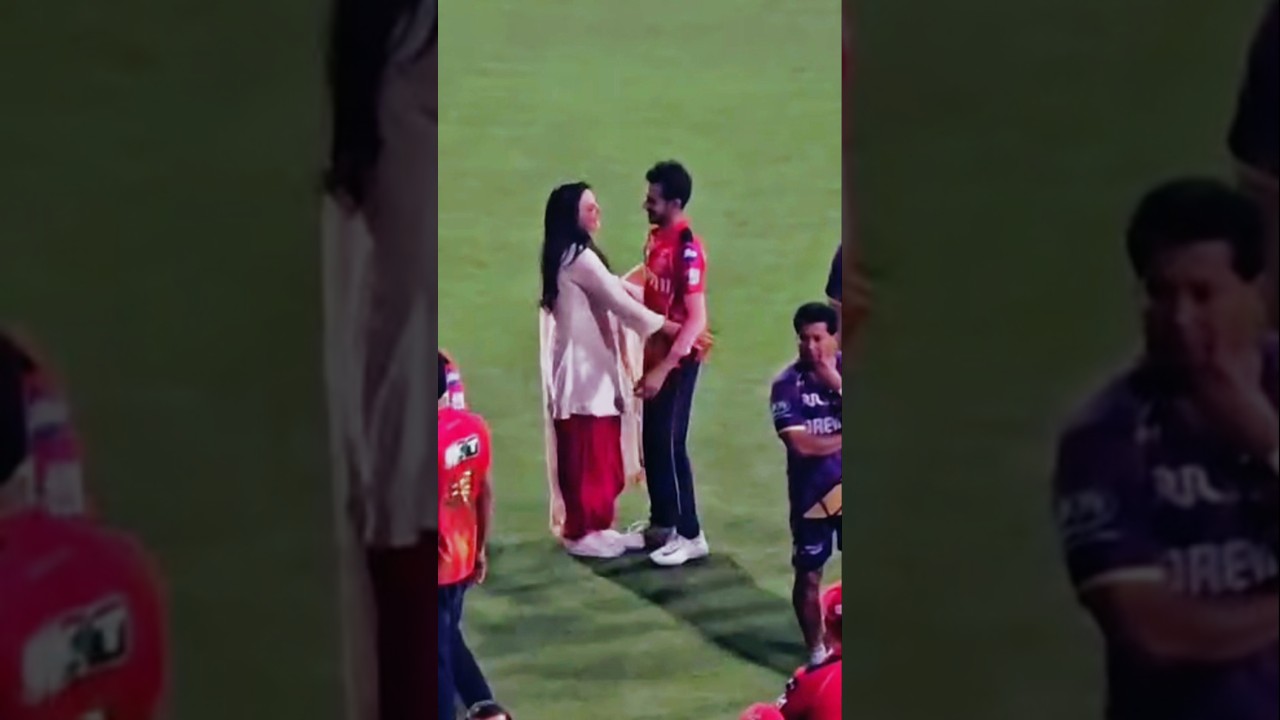 Yuzvendra Chahal couldn't stop him to Kiss Preity Zinta #yuzvendrachahal #preityzinta