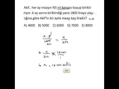 Yüzde Problemleri 6. Sorunun Çözümü