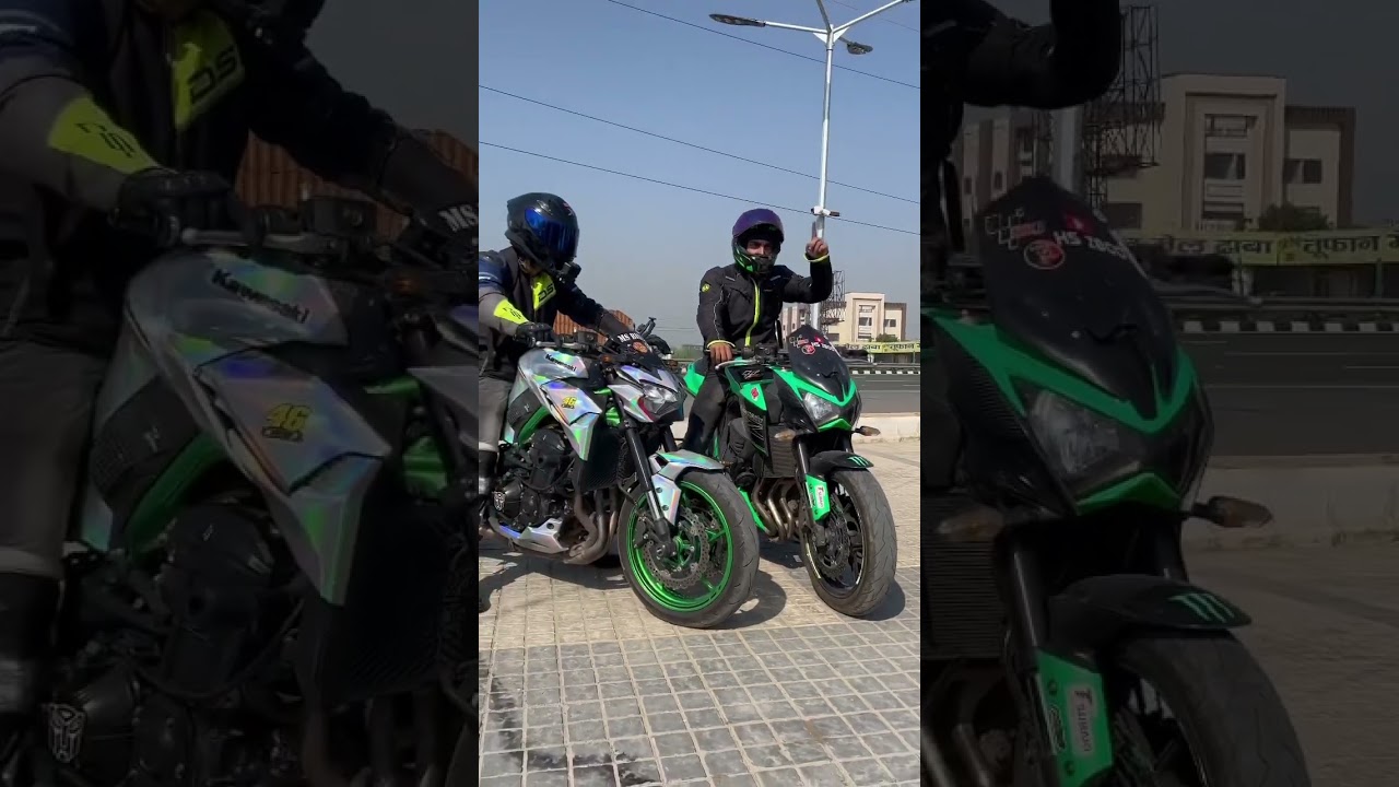 Z800 vs z900 exhaust sound btao konsi jada loud hai🔥 #kawasaki #z800 #z900 #superbikes