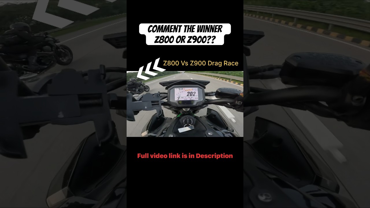 Z900 vs Z800 Comparison - Top Speed and Drag race #z900 #z800