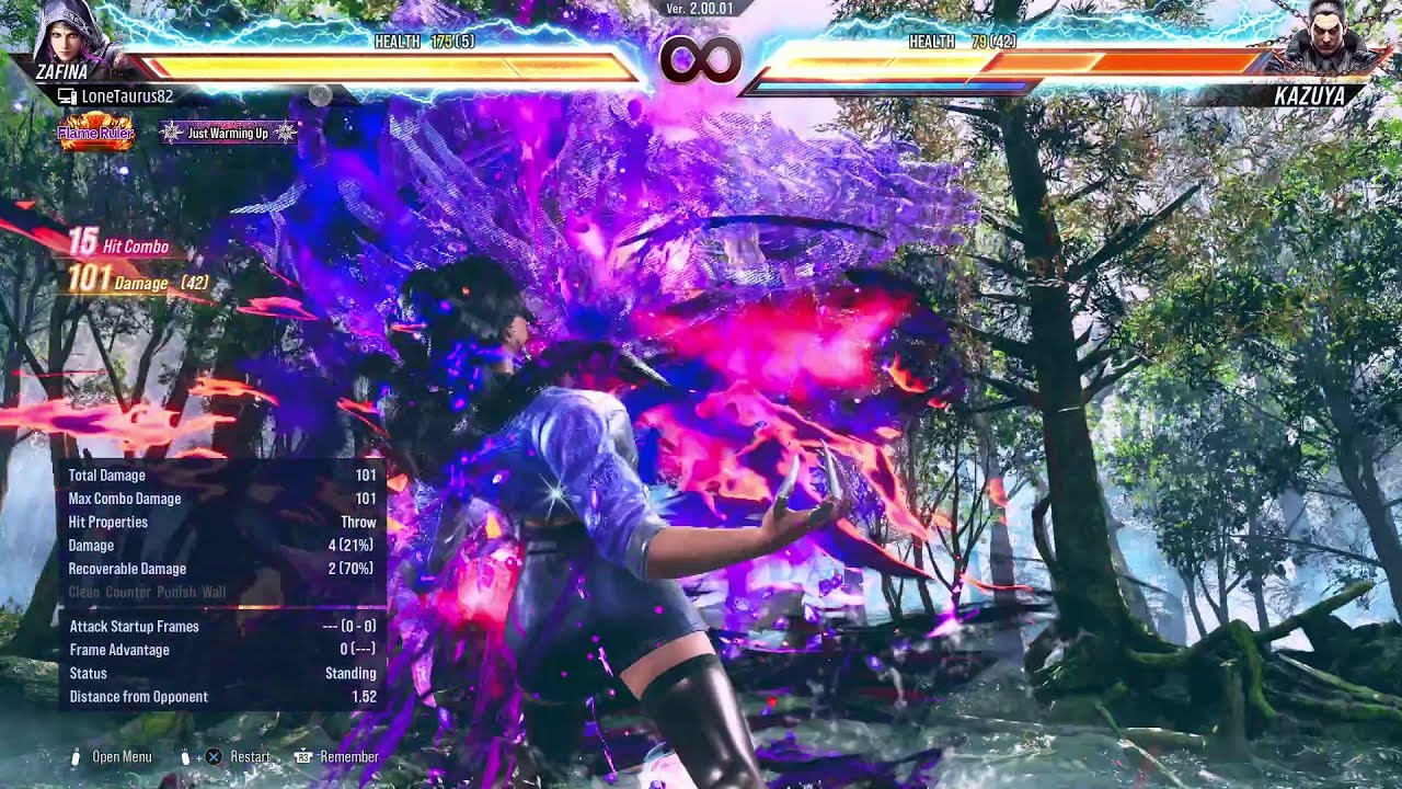 Zafina - Tekken 8 - Season 2 - 101 Damage MNT 4,3 Launch combo