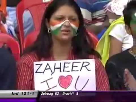Zaheer Khan Flirting with a girl in TVS Cup Test Series,India Vs Pakistan