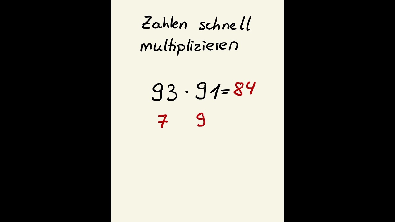 Zahlen schnell im Kopf multiplizieren! #mathe #mathetipps #mathehack #trick #lifehack #kopfrechnen
