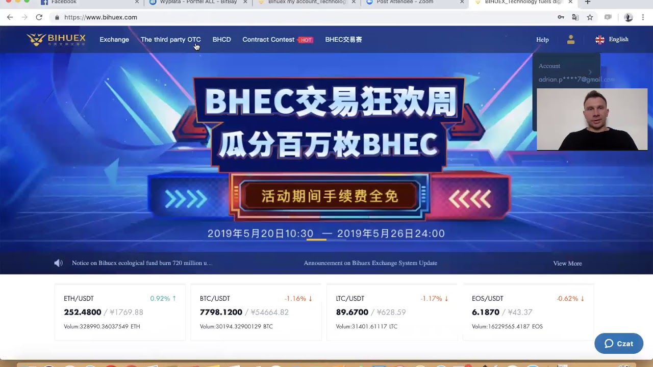 Zakup BTC na Bitbay i wysłanie na Bihuex
