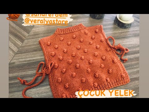 ZARA Model Önlük Süveter 0-1 yaş Ponponlu Yandan Bağlamalı Yelek