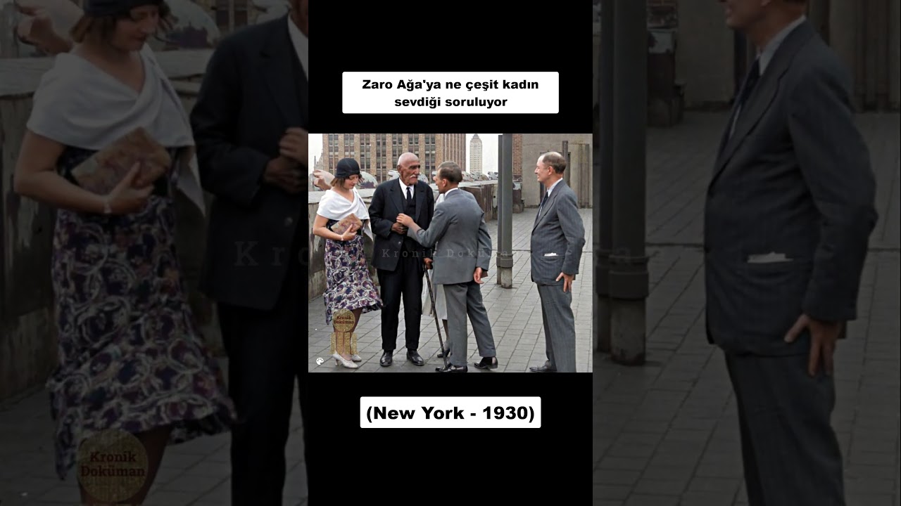 Zaro Ağa'ya ne çeşit kadın sevdiği soruluyor (New York - 1930) #shorts #1930s