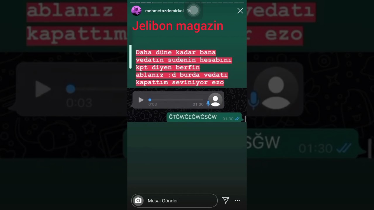 Özdemirkol Berfin'i ifşaladı!