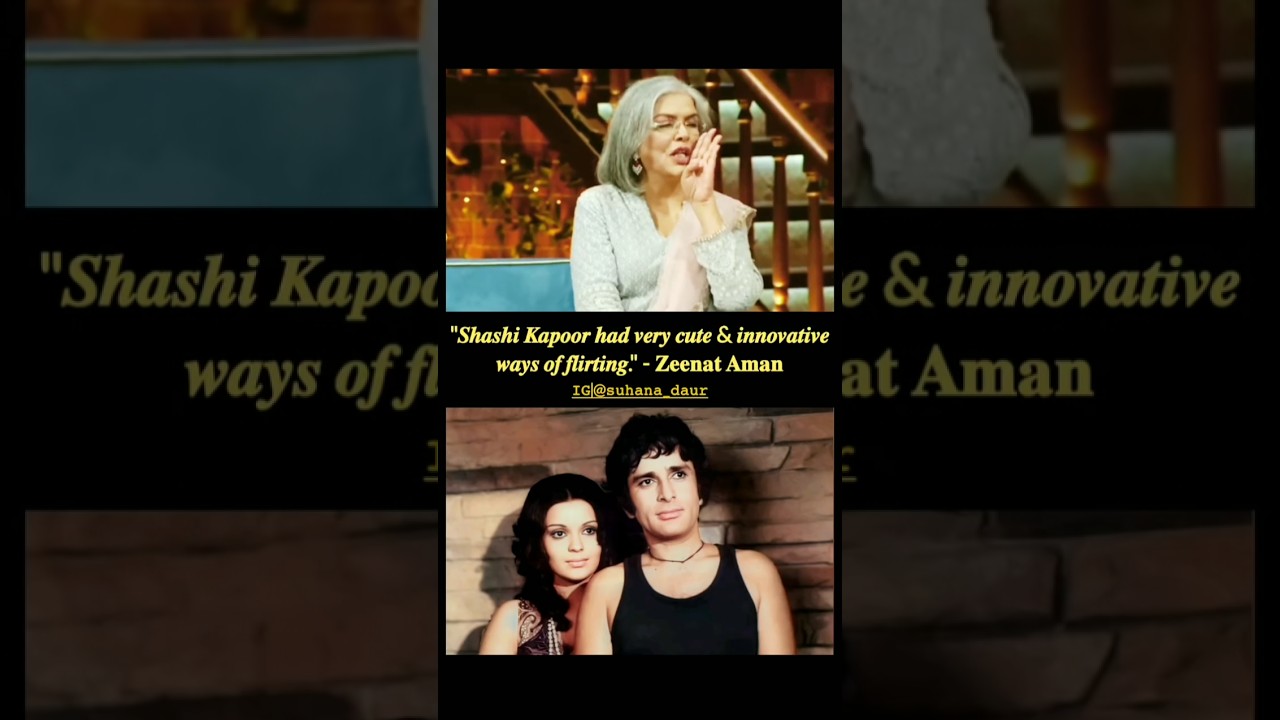 #zeenataman & #poonamdhillon  𝐨𝐧 #shashikapoor '𝐬 𝐟𝐥𝐢𝐫𝐭𝐢𝐧𝐠 𝐬𝐤𝐢𝐥𝐥𝐬 ! #kapilsharma