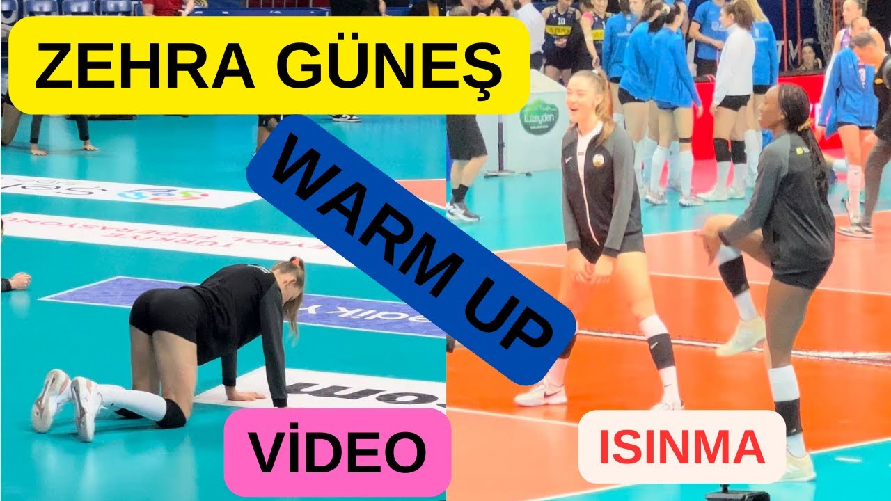 Zehra Güneş and Egonu Warm Up | Vakıfbank Isınma Videosu | 2024 CEV Champion Vakıfbank |