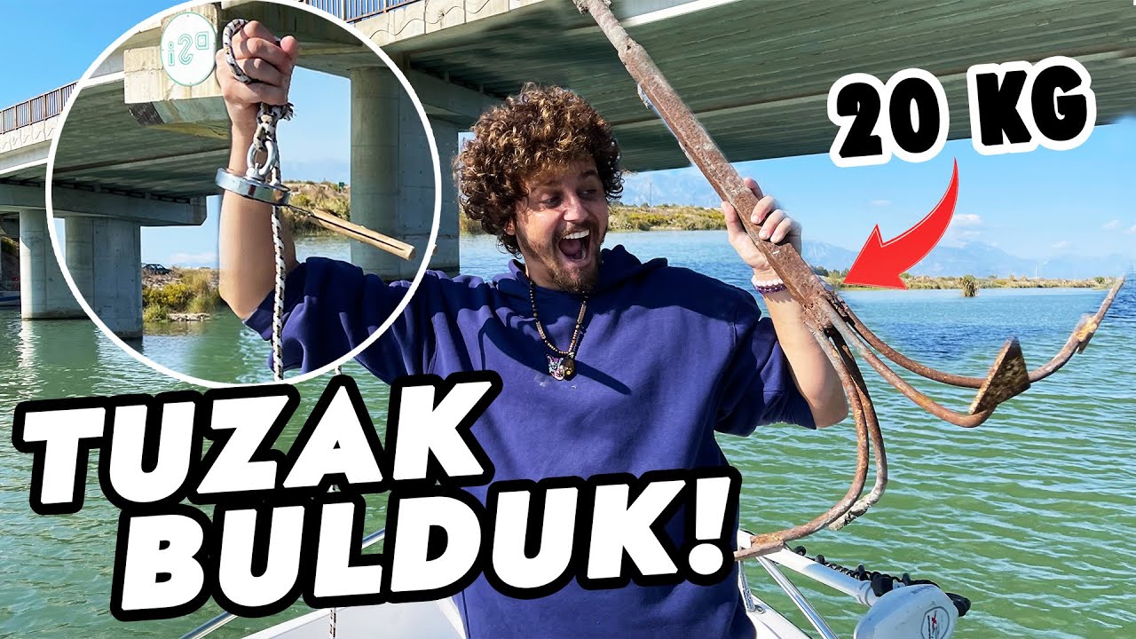 ÖZEL MIKNATIS İLE SU ALTINDA TUZAK BULDUK ! #magnetfishing