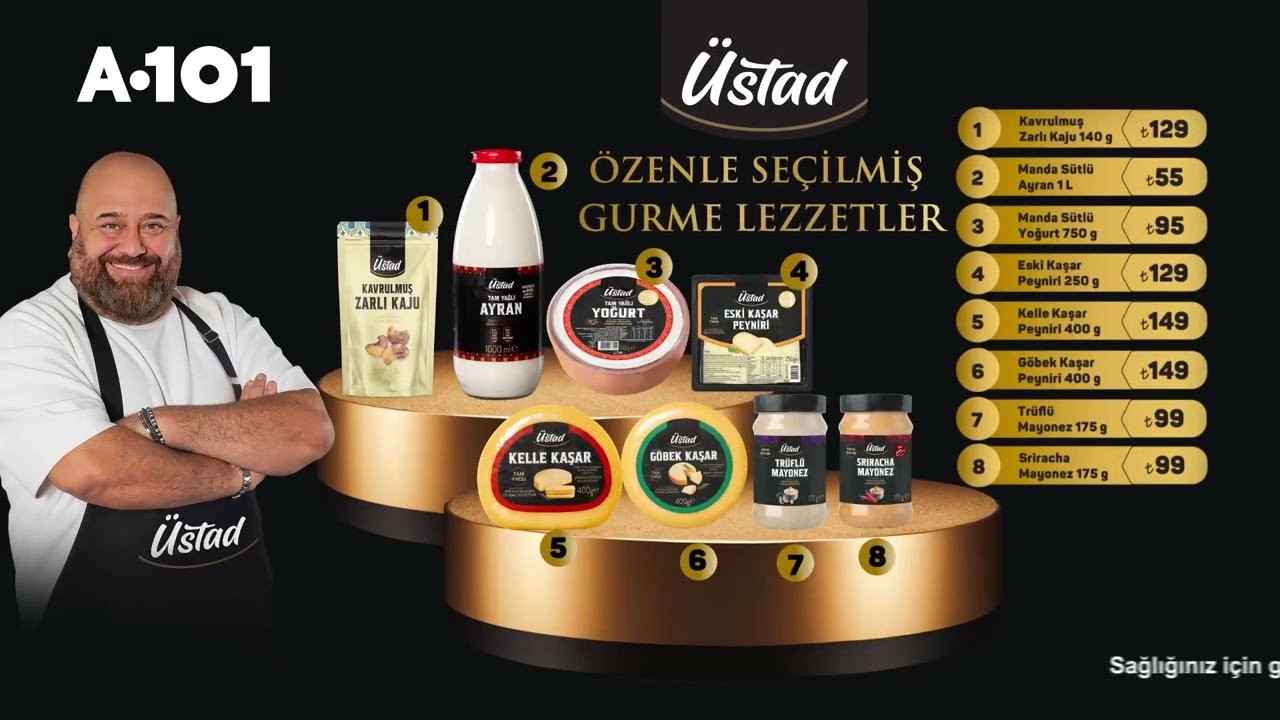 Özenle seçilmiş gurme lezzetlerimiz şimdi A101’de! 🩵