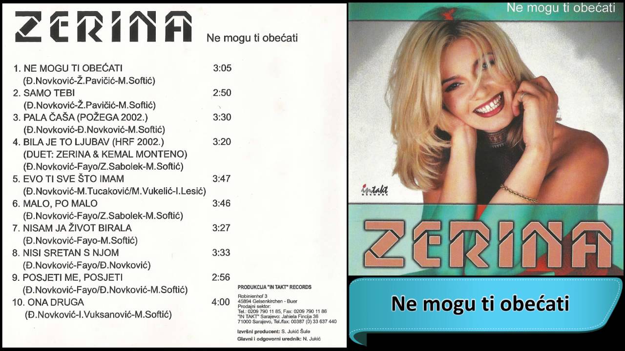 Zerina Cokoja - Ne mogu ti obecati - (Audio 2002) HD