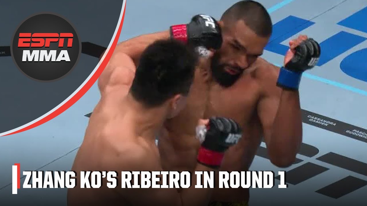 Zhang Mingyang wins debut with huge KO vs. Brendson Ribeiro on UFC 298 prelims | ESPN MMA