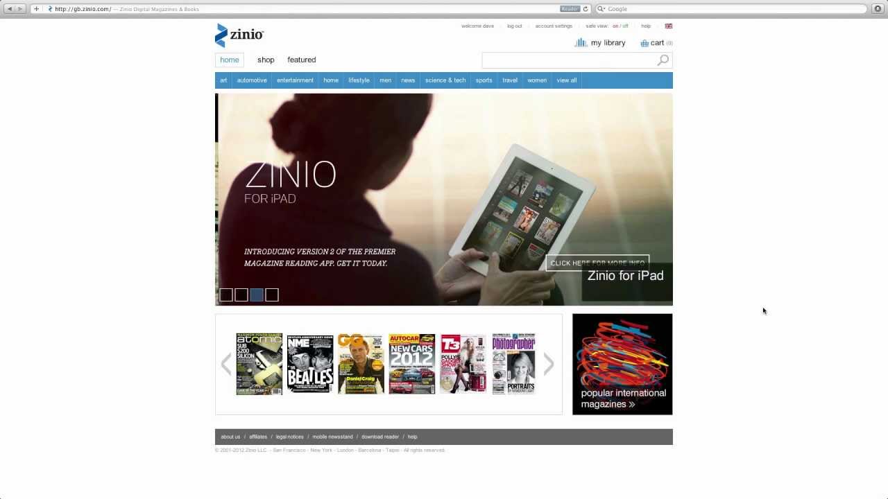 Zinio on the Desktop