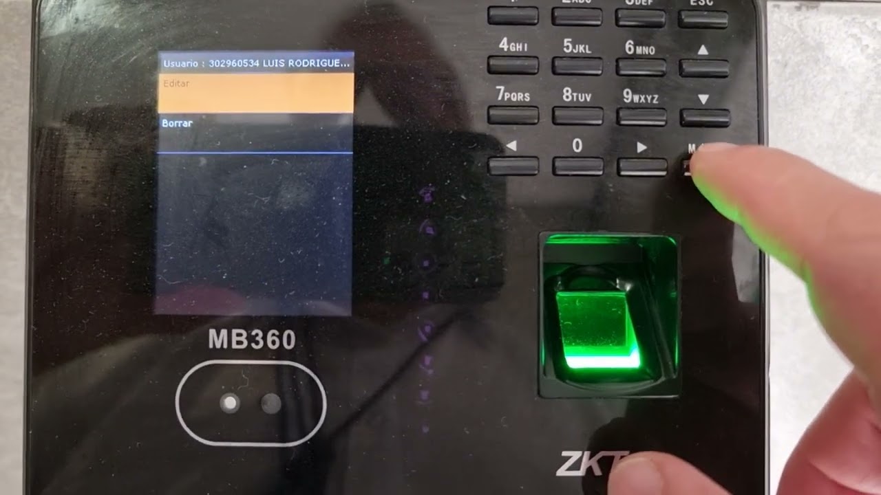 ZKTECO MB360   ASIGNACION ADMINISTRADOR