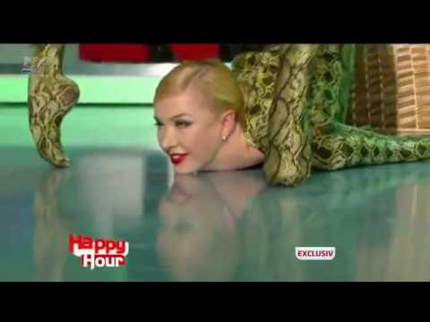 Zlata the rubber women,goddess of flexibility,most flexible women, at Hapy Hour Romania ProTV