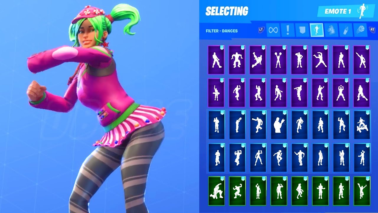 ZOEY SKIN SHOWCASE WITH ALL FORTNITE DANCES & EMOTES