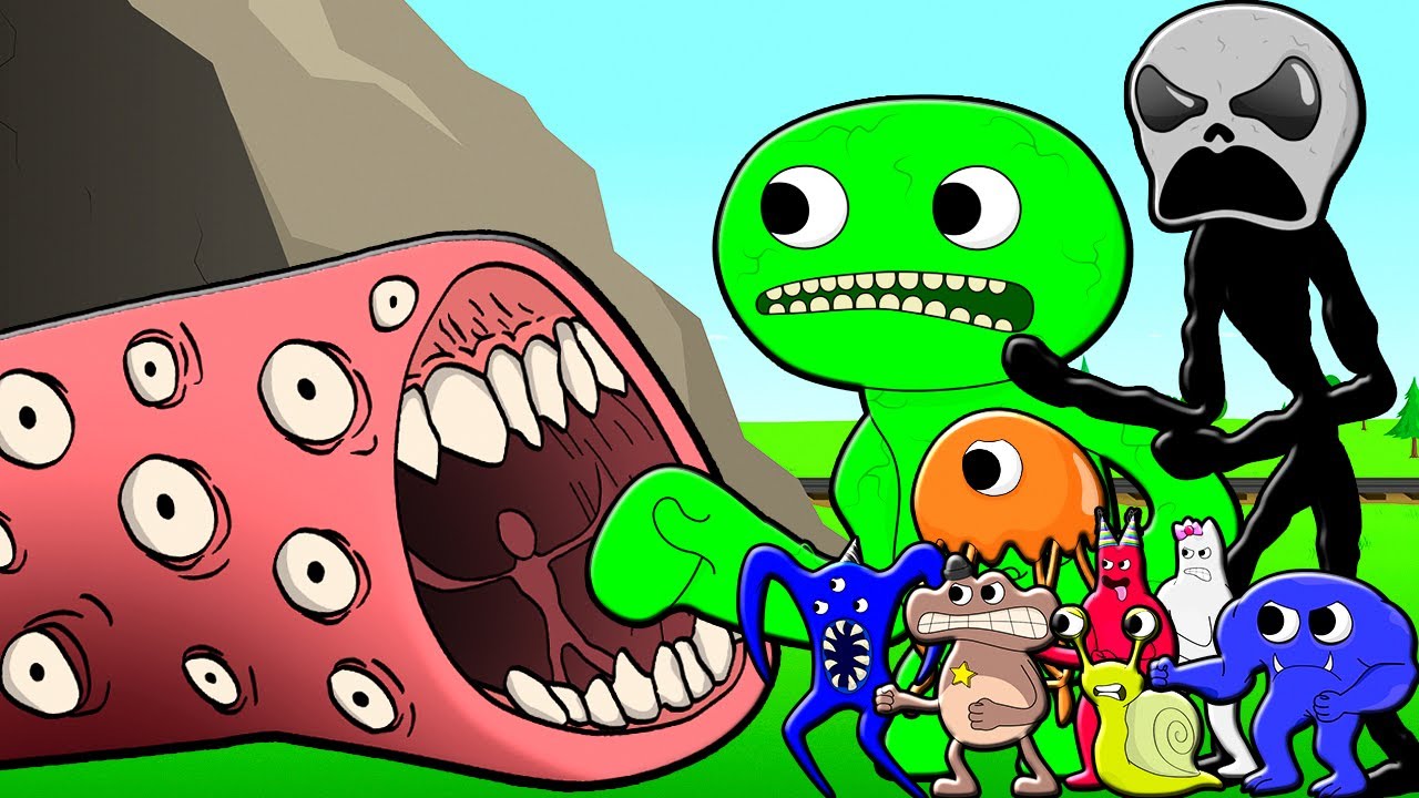 ZOLPHIUS & JUMBO JOSH VS TRAIN EATER! GARTEN OF BANBAN Cartoon Animation