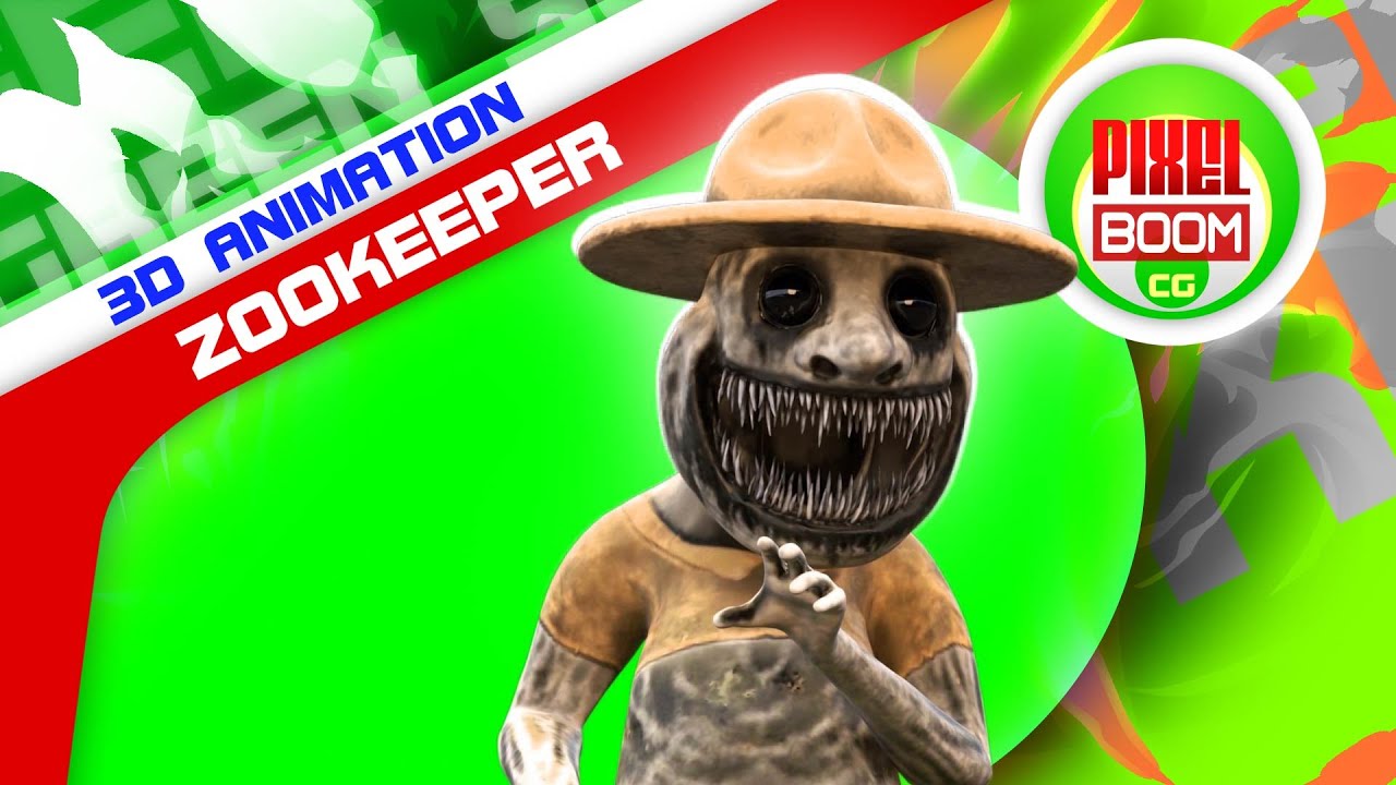Zookeeper Green Screen Zoonomaly Monsters 3D Animation PixelBoomCG
