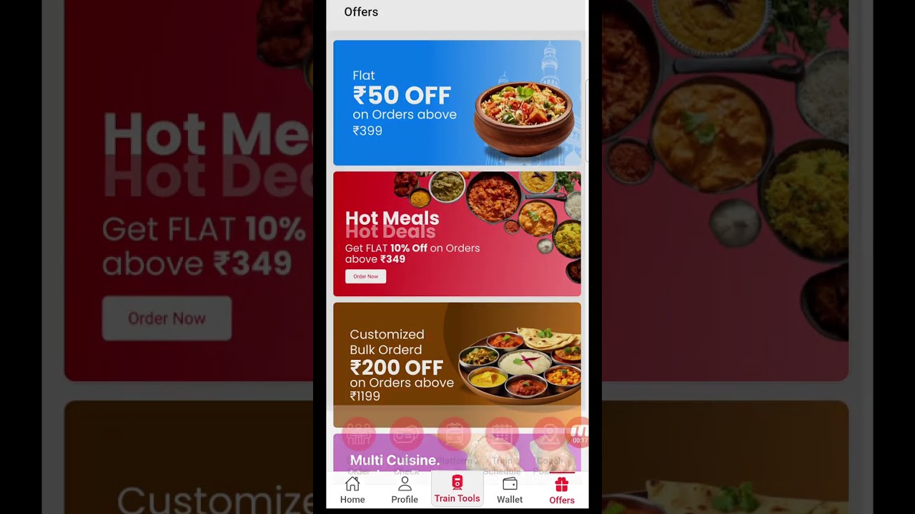 Zoopla indian-order food in train