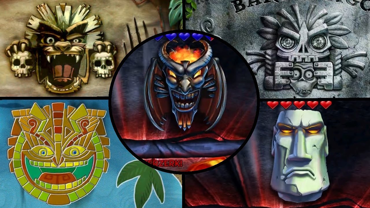 Zuma's Revenge! All the Boss Battles - Adventure + Heroic Frog + Both Endings